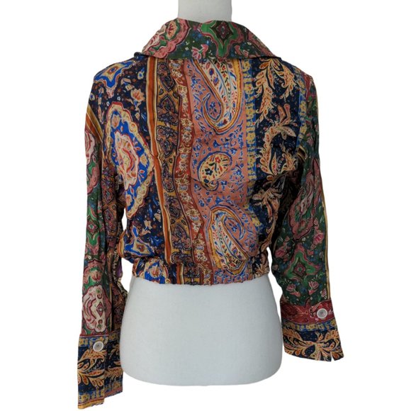 Zara Multicolor Paisley Wrap Blouse - Picture 2 of 7